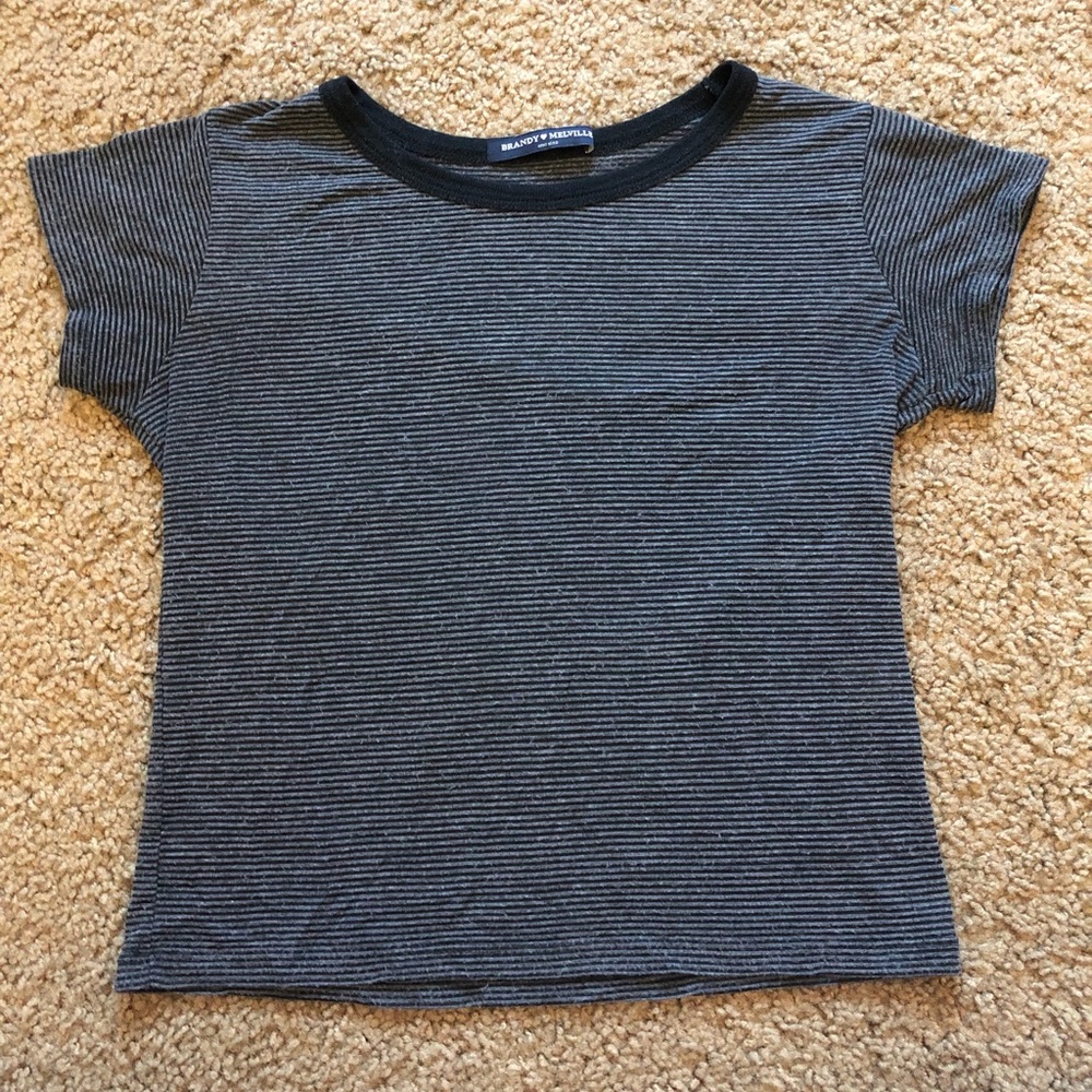 Sheer black striped top
